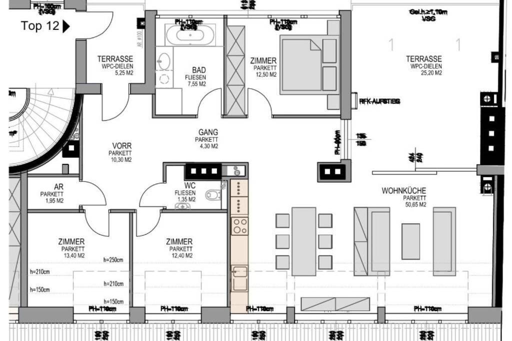 Grosses Penthouse #12 Mit Terrasse Und Aussicht Apartman Bécs Kültér fotó